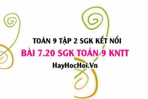 Bài 7.20 SGK Toán 9 tập 2 Kết nối tri thức